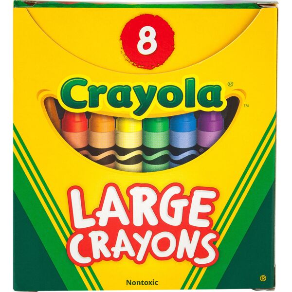 Crayola  Large Crayons, Tuck Box, 4"x7/16", 8/BX, AST Thumbnail