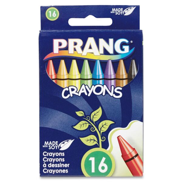 Dixon Ticonderoga Company  Soybean Crayons, Tuck Box, 16/BX, Assorted Thumbnail