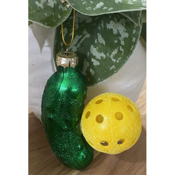 Pickle & Ball Ornament Thumbnail